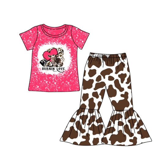 9.21 custom each style moq 5eta 4-6week baby girls clothes rose red short sleeve pants sets