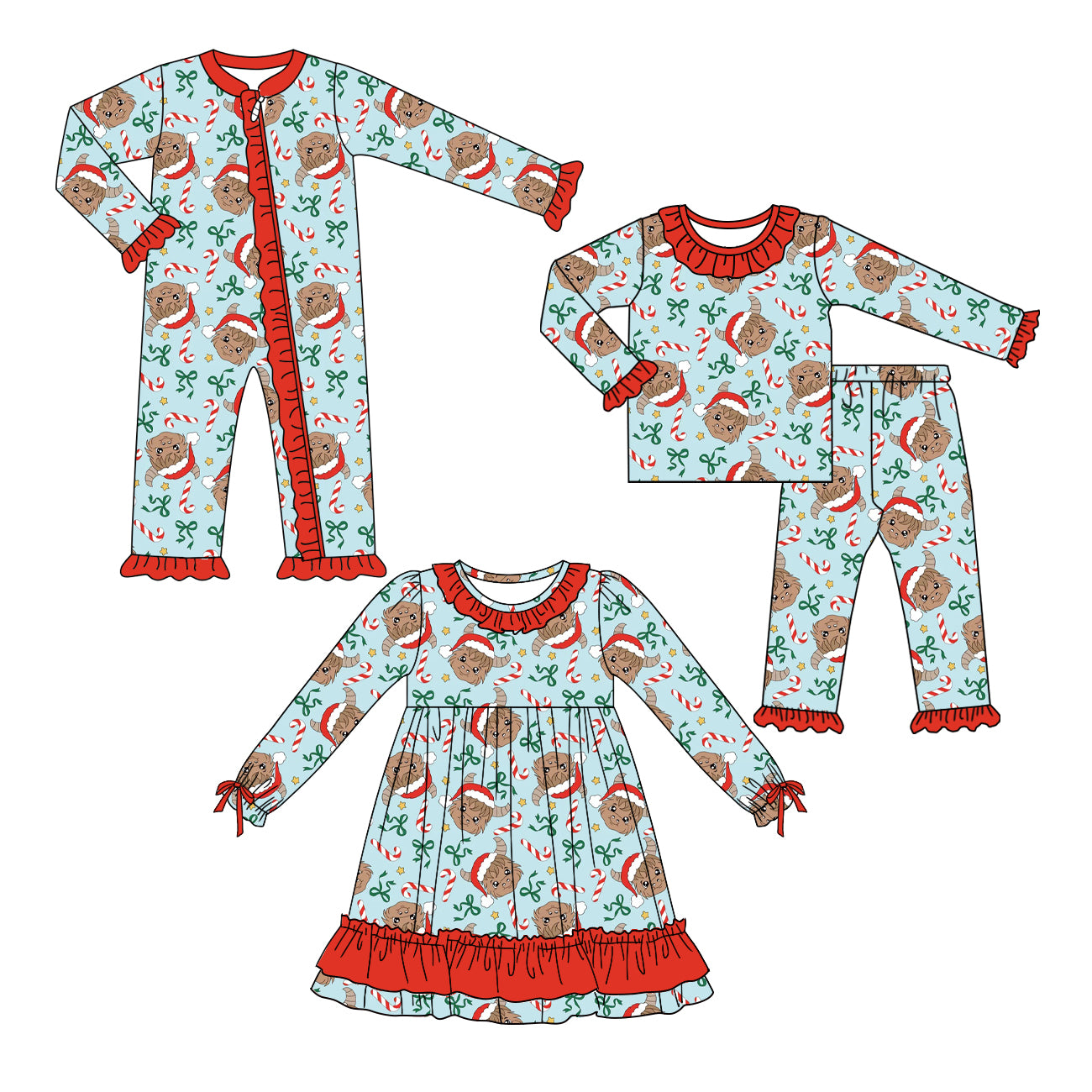 25.6.18 custom each style moq 5eta 4-6week Sibling Sisters Christmas baby girl long sleeve pants sets and dress and rompers match family design