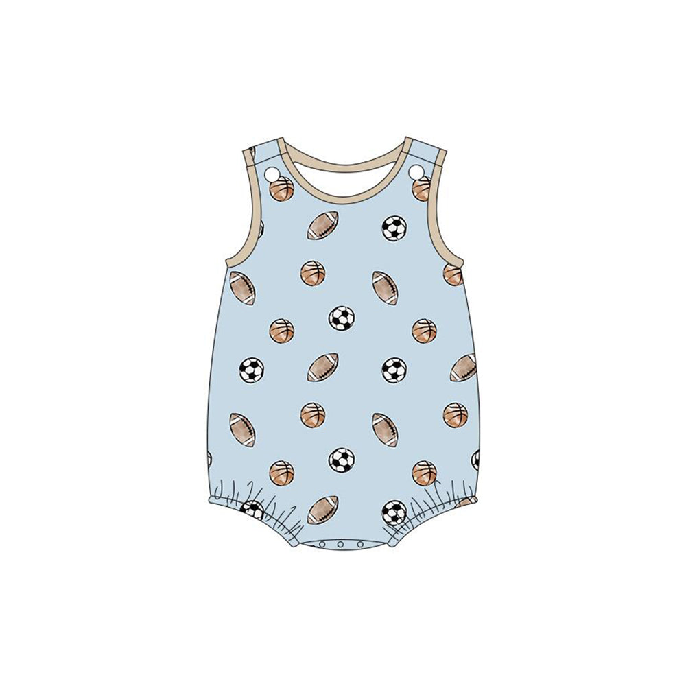 5.11custom each style moq 5eta 4-5week Sibling Sister rugby football basketball prints blue-gray boys outfits and baby romper match family design
