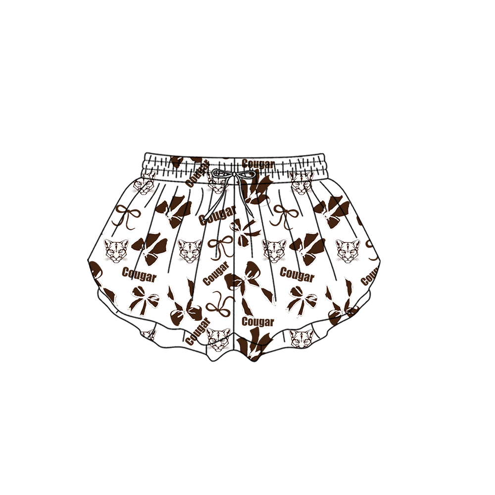 custom moq 5 mix size MSD072701 Baby Girls Bows Summer Print Yoga Shorts Casual Bottoms