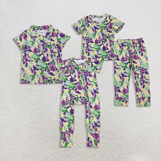 RTS NO MOQ Sibling Baby boys clothes camouflage long-sleeved trousers suit & rompers and tops