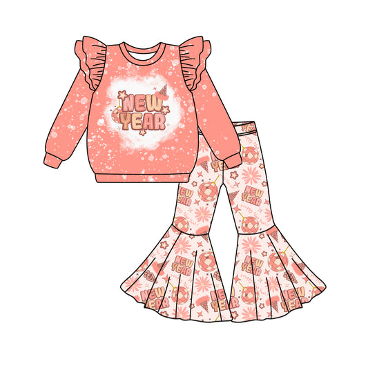 6.25 custom each style moq 5eta 4-6week Sibling Sister new year baby girls sets and dress and rompers match family design