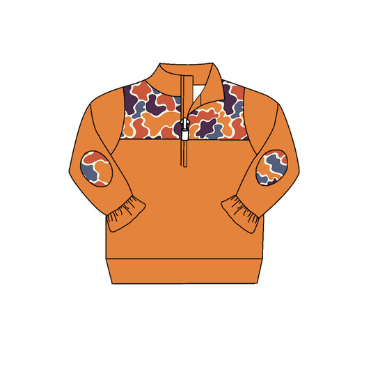 7.8 custom each style moq 5 eta 4-6week baby girls clothes orange long sleeve top