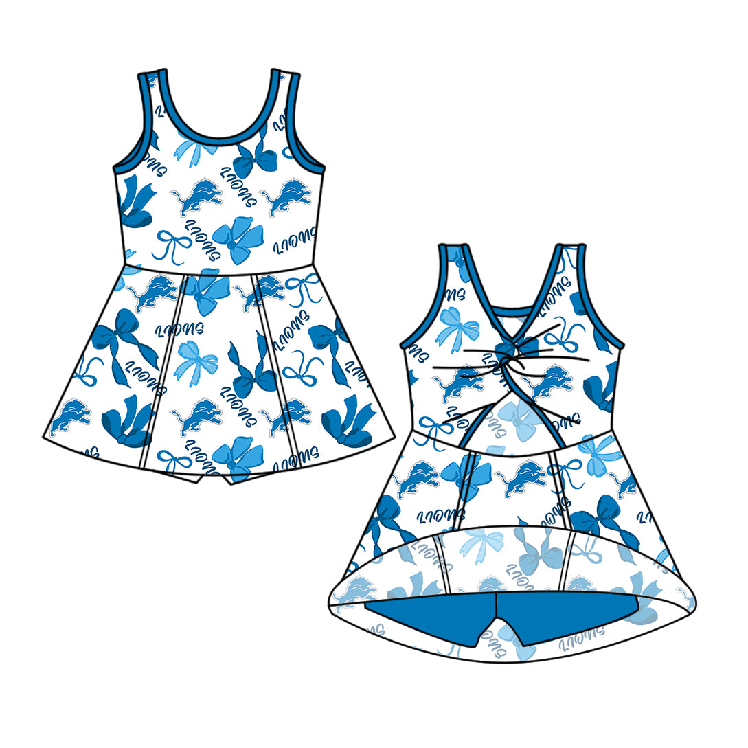 Custom moq 5 mix sizes summer teams baby girls clothes team sky blue short sleeve skirts shorts sets 1 and skirts sets 2 and and skirts sets 2 and dress 1 and dress 2 and dress 3 and dress 4-25.6.6
