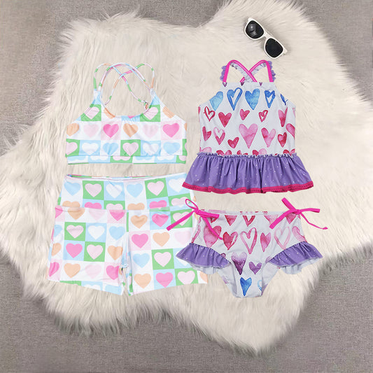 RTS NO MOQ Sibling Baby girl clothes summer swimsuits