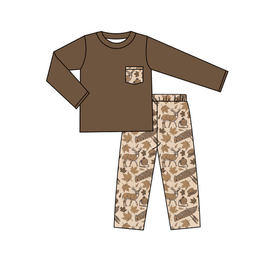 5.27 custom each style moq 5eta 4-5week deer baby boys clothes long sleeve pants outfits