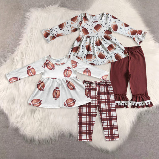 RTS NO MOQ Sibling Baby Girls clothes long sleeve pants Clothes Sets