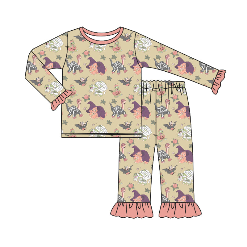 8.16 custom each style moq 5eta 4-6week Sibling Sister dinosaur baby girls sets and rompers match family design