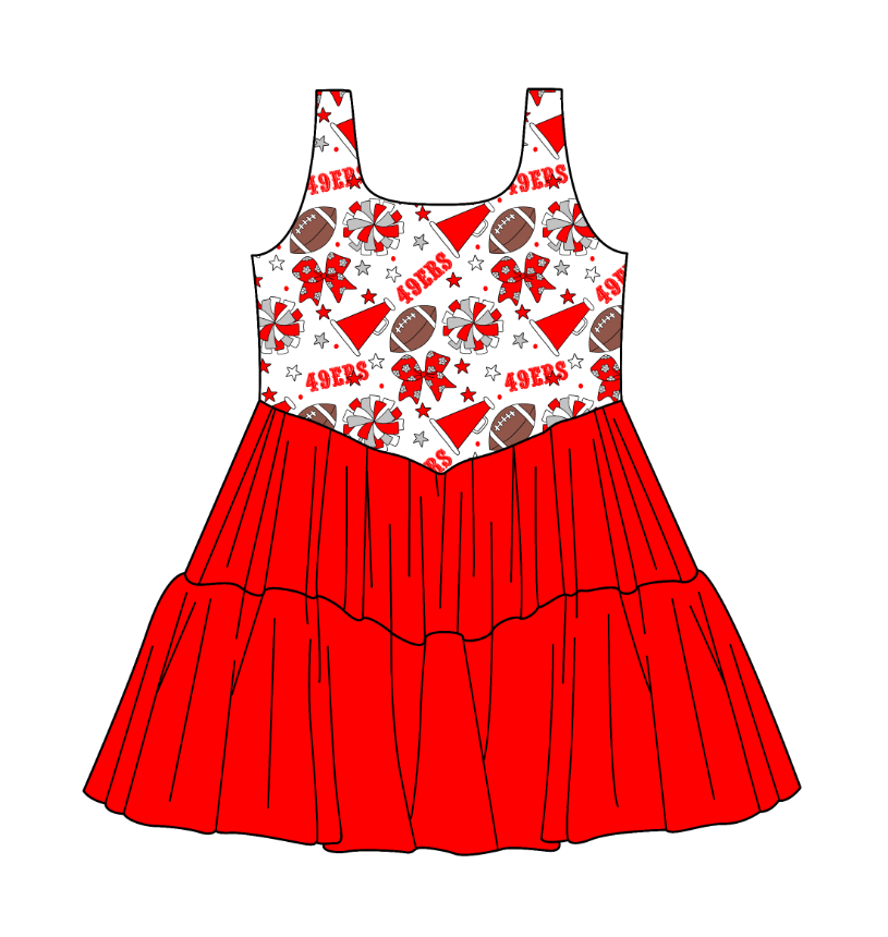 Custom moq 5 mix size milk silk summer teams Baby Girls Bows Stars Sleeveless Knee-Length Dress Cute Clothing