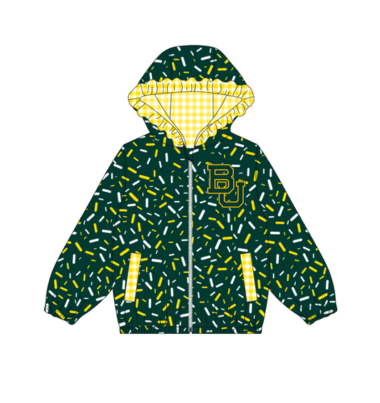 10.3-3-Custom moq 8 mix size milk silk summer team baby girls clothes green hooded long sleeve top-25.10.9