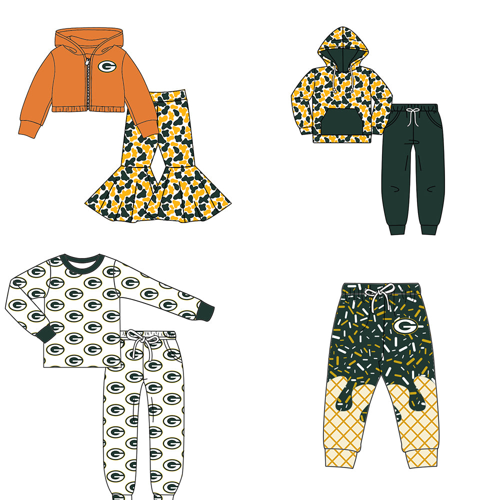 Custom moq 5 mix size milk silk summer teams baby girls clothes camouflage hooded long sleeve pants sets 2 and boy pants sets and pant-25.8.7