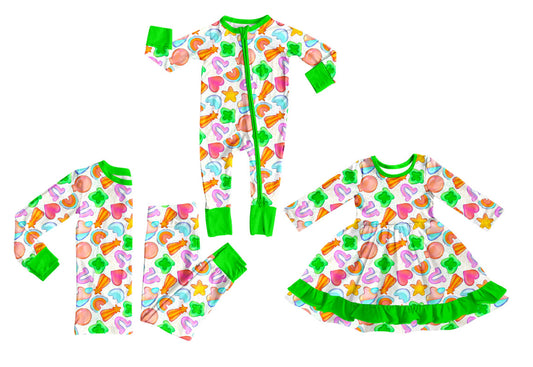 25.9.30 custom each style moq 8 eta 6-8week Sibling Sisters baby girl long sleeve pants sets and dress and rompers match family design