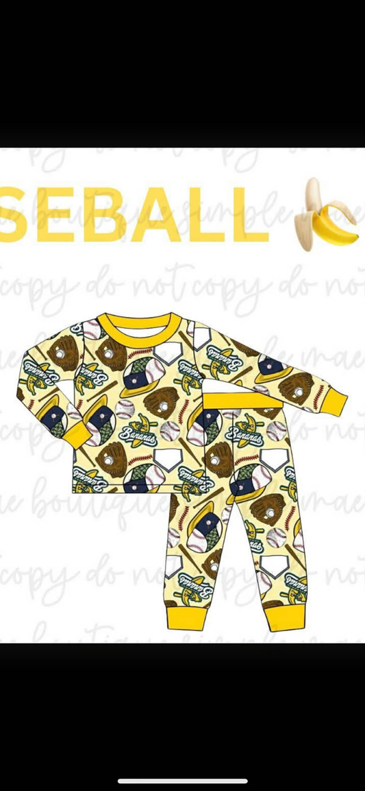 Custom moq 5 mix size milk silk Baby Boys' Yellow Long-Sleeved Long-Legged Pajama Set