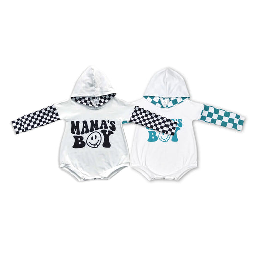 RTS NO MOQ Sibling baby boy clothes Letter "MAMAS" long-sleeved short romper
