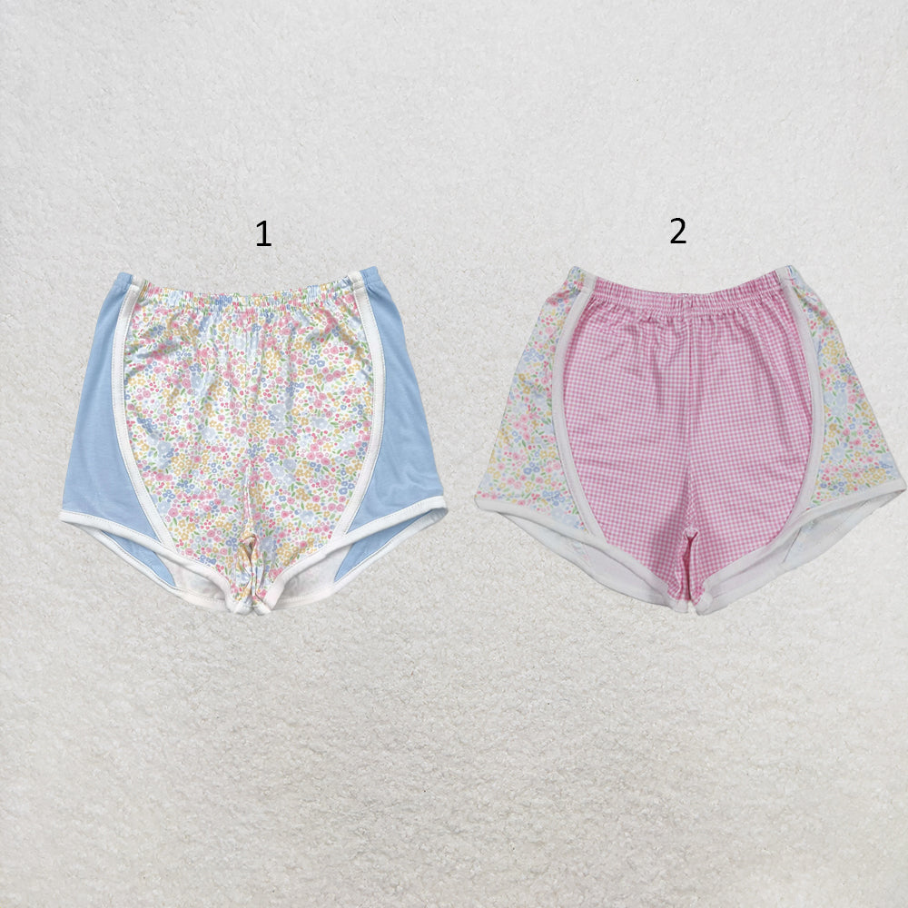 RTS NO MOQ Sibling milk silk Baby Girls Floral Shorts Bottoms Cute Toddler Girl Summer Clothing Floral Print Elastic Waist Pants