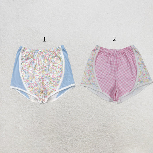 RTS NO MOQ Sibling milk silk Baby Girls Floral Shorts Bottoms Cute Toddler Girl Summer Clothing Floral Print Elastic Waist Pants