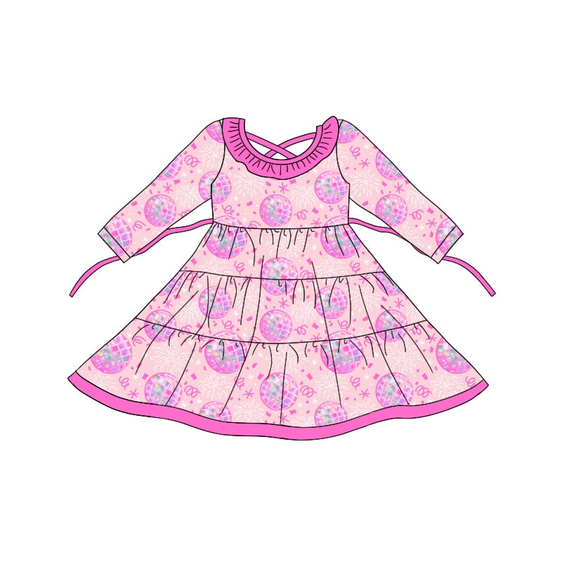 8.20 custom each style moq 5eta 4-6week baby girls clothes rose red long sleeve dress