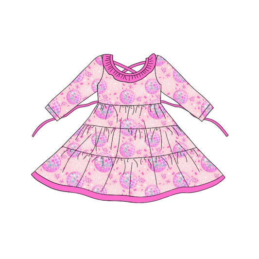 8.20 custom each style moq 5eta 4-6week baby girls clothes rose red long sleeve dress