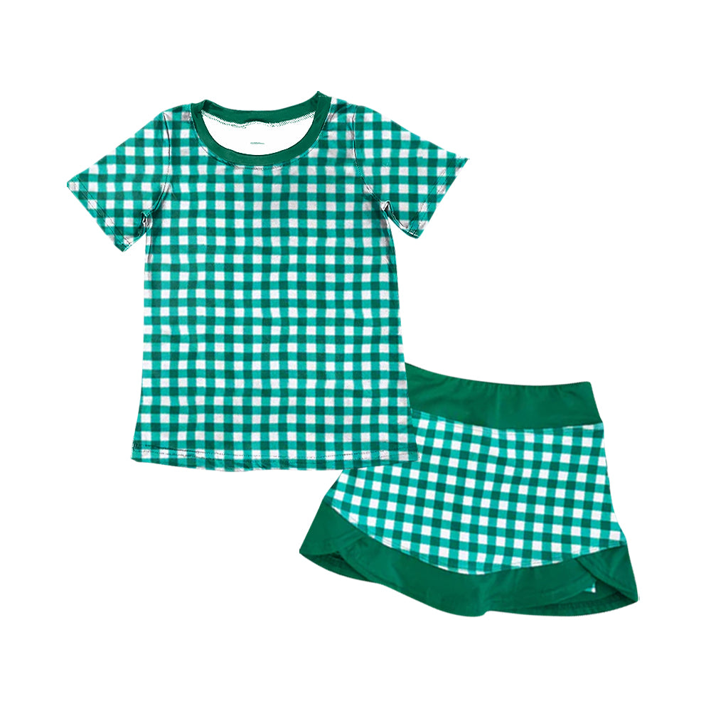 26.1.16 custom each style moq 5 eta 6-8week Sibling Sisters baby girl clothes short sleeve skirts sets 4 match family design