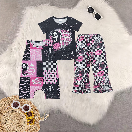 RTS Sibling baby girl clothes Short Sleeve Shorts sets romper