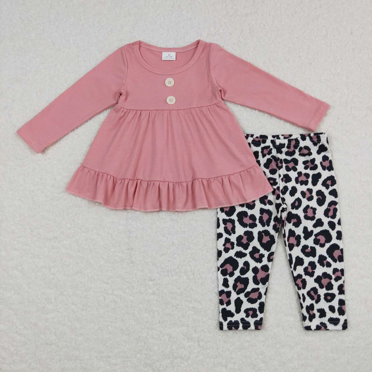 GLP0853 Red long-sleeved leopard print trousers suit