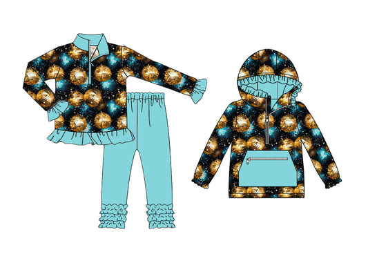 25.8.30 custom each style moq 5eta 4-6week Sibling Sisters baby girl long sleeve pants sets and top match family design