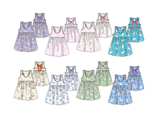25.12.10 custom each style moq 5 eta 6-8week Sibling Sister baby short sleeve dresses 8 match design