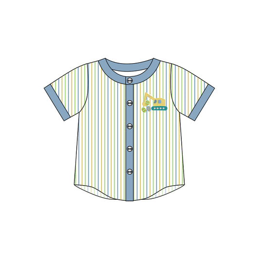 10.9 custom each style moq 5 eta 4-6week baby girls clothes striped short sleeve top
