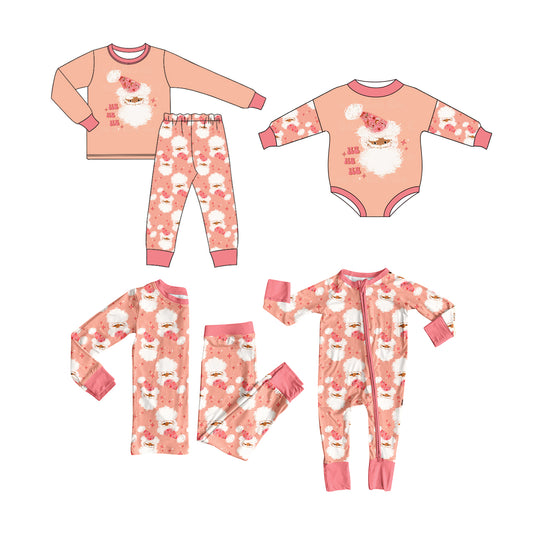 25.6.23 custom each style moq 5eta 4-6week Sibling Sisters Christmas baby girl long sleeve pants sets 1 and sets 2 and romper 1 and romper 2 match family design