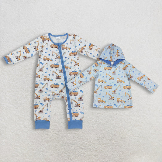 RTS NO MOQ Sibling Baby boy clothes Valentine long-sleeved rompers and top