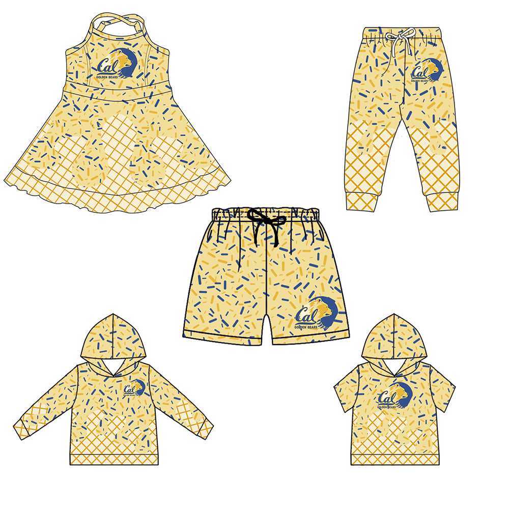 Custom summer teams baby girls clothes team hooded long sleeve tops and short sleeve top and dress and pants and shorts-25.6.3