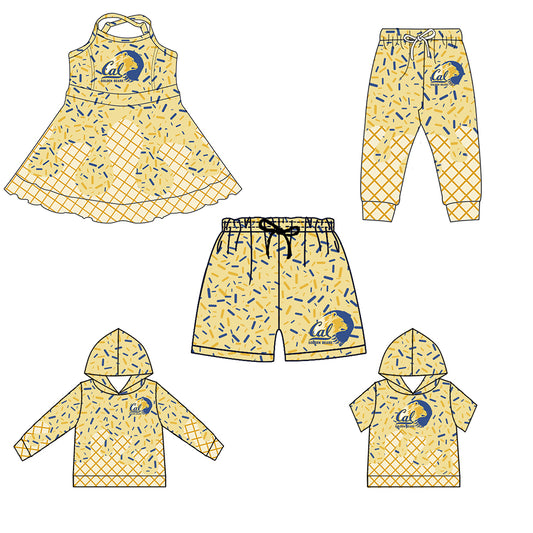 Custom summer teams baby girls clothes team hooded long sleeve tops and short sleeve top and dress and pants and shorts-25.6.3