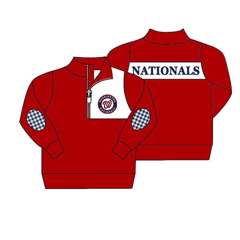 Custom moq 5 mix size milk silk summer teams Girls Red Long Sleeve Top Matching Short Sleeve Set Boys Tops