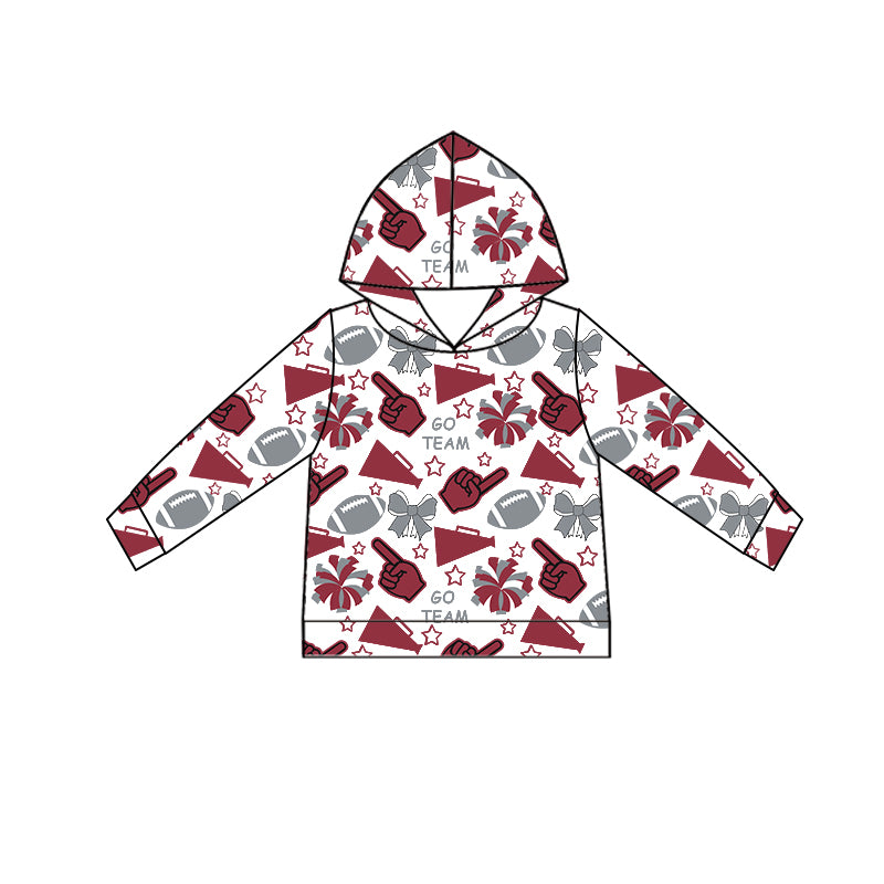 Custom moq 5 each style summer teams baby girls clothes team hooded long sleeve tops and short sleeve top and dress and shorts-25.6.12