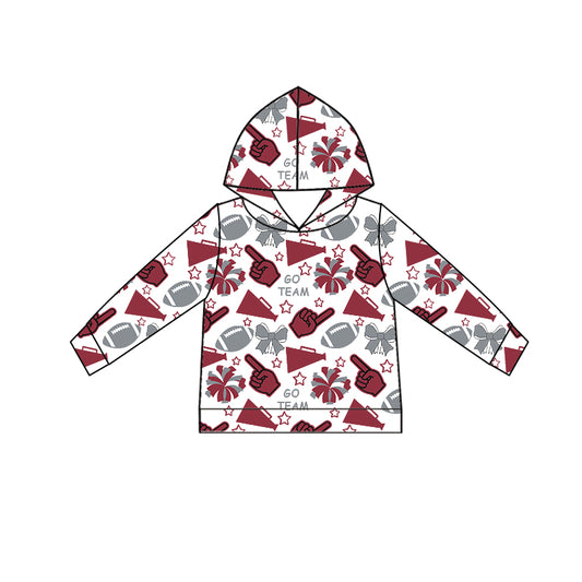 Custom moq 5 each style summer teams baby girls clothes team hooded long sleeve tops and short sleeve top and dress and shorts-25.6.12