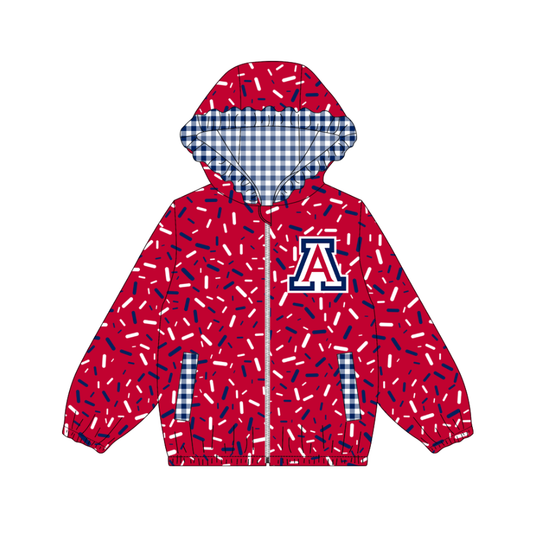 10.3-4-Custom moq 8 mix size milk silk summer team baby girls clothes red hooded long sleeve top-25.10.9