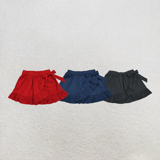 RTS NO MOQ Sibling Baby Girls Yoga Active Ruffle Skirt Shorts Bottoms