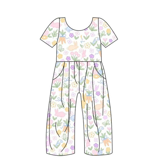 10.21 custom each style moq 5eta 4-6week baby girls clothes floral pink short sleeve baby girls jumpsuit