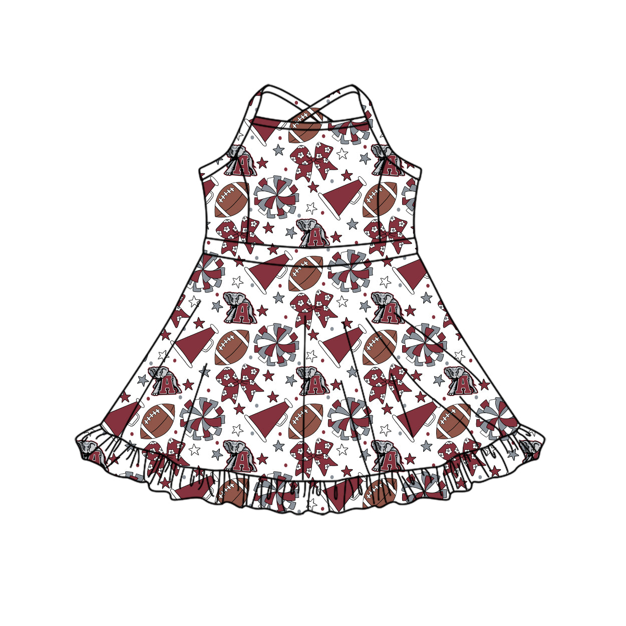 Custom moq 5 mix size milk silk summer teams Baby Girls Strap Red Bows Knee-Length Yoga Dress Activity Wear