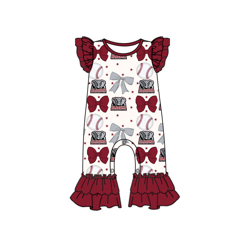 Custom moq 5 each style summer teams baby girls clothes team bow red long sleeve hooded pants sets and dress and romper-25.6.13