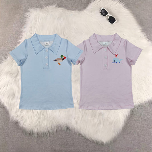 RTS NO MOQ sibling baby boys clothes short sleeve tops