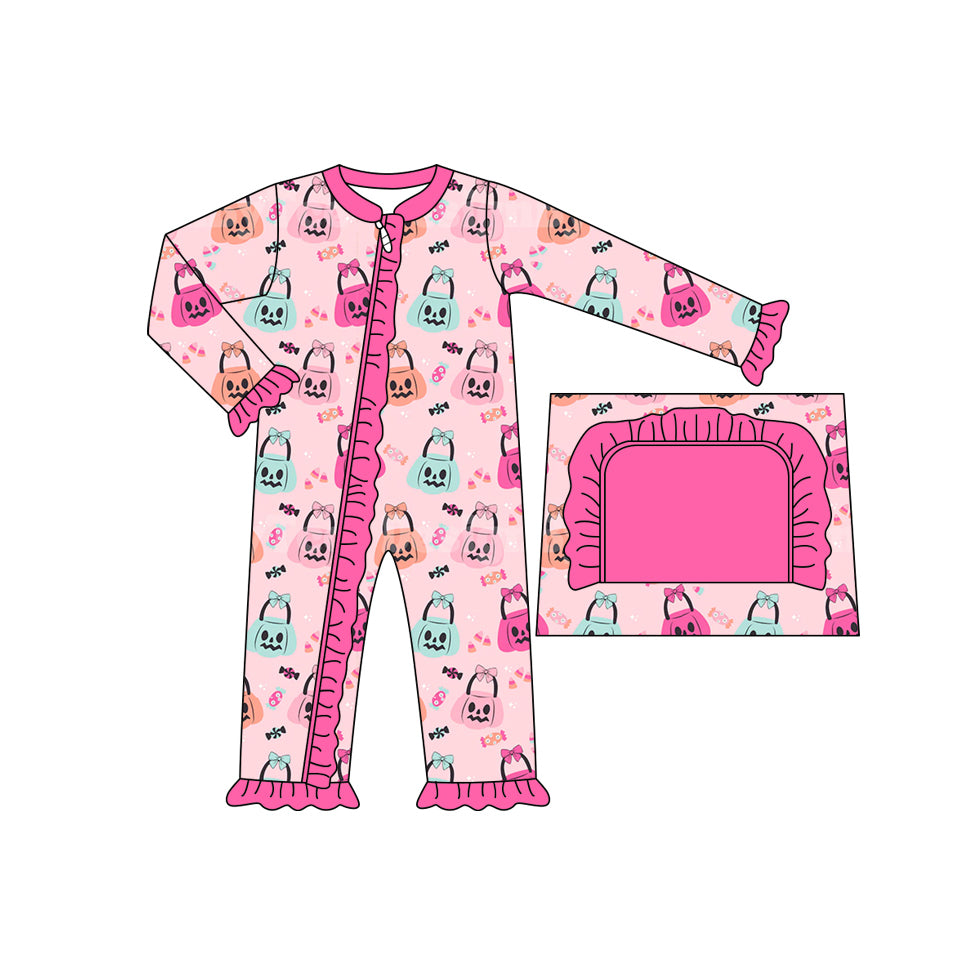 7.22 custom each style moq 5eta 4-6week Sibling Sister pumpkin pink baby girls sets and dress and rompers match family design