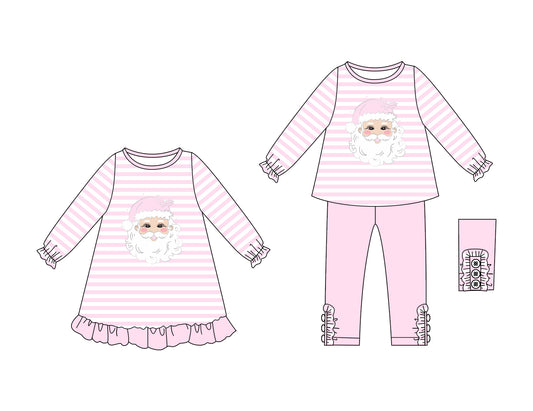 25.6.6 custom each style moq 5eta 4-6week Sibling Sisters Christmas baby girl long sleeve pants sets and dress match family design