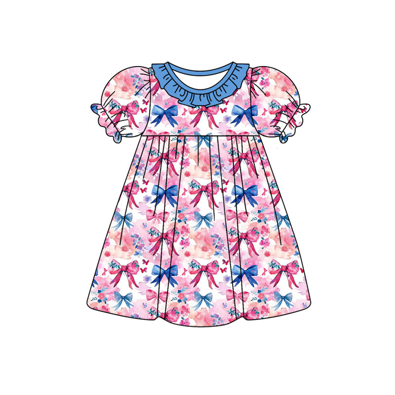 10.25 custom each style moq 5eta 4-6week Sibling Sister bwo blue and purple baby girl sets and dress and rompers match family design