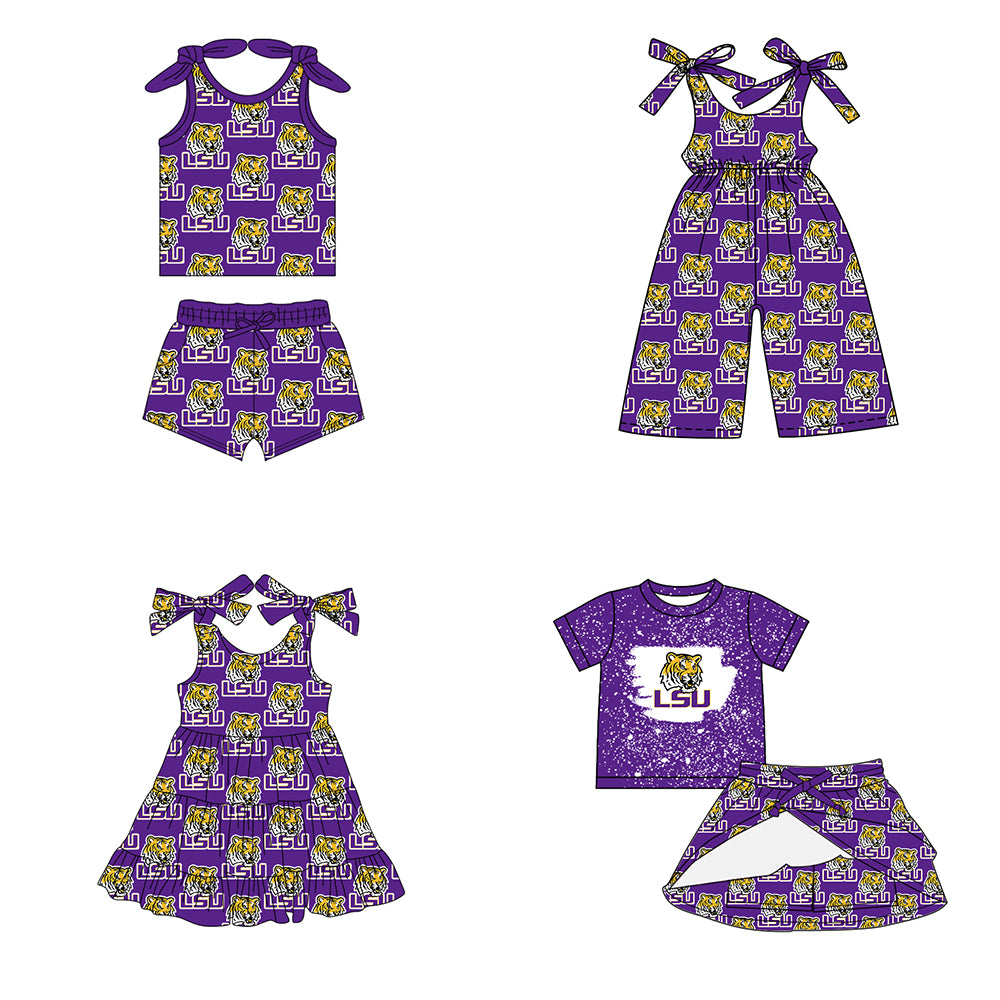 Custom moq 5 mix size milk silk summer teams baby girls clothes team purple sleeveless shorts sets and skirts sets and dress and jumpsuit-25.7.15