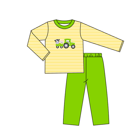 8.19 custom each style moq 5eta 4-6week Sibling Sister tructor yellow baby boys sets and dress match family design
