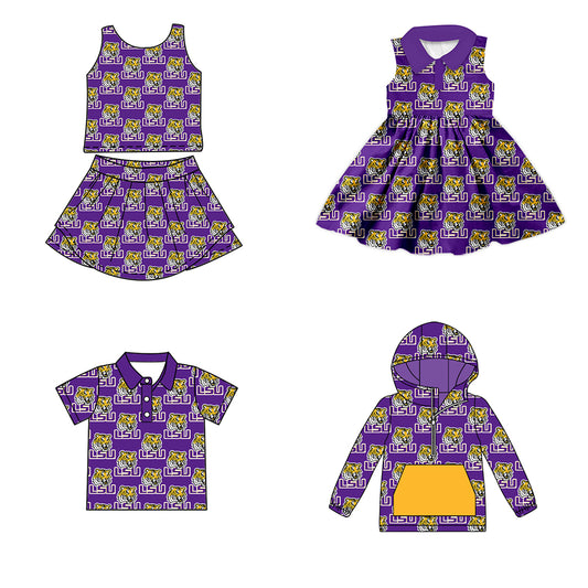 Custom moq 5 mix size milk silk summer teams baby girls clothes team purple sleeveless skirts sets and dress and short sleeve top and long top-25.7.12