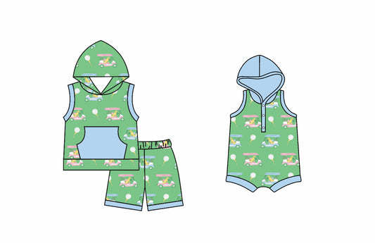 4.9 custom each style moq 5eta 4-6week Sibling Sister baby boy hooded short sleeve shorts sets and romper match design