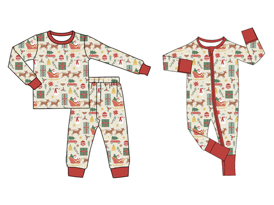 25.6.24 custom each style moq 5eta 4-6week Sibling Sisters Christmas baby boy long sleeve pants sets and rompers match family design