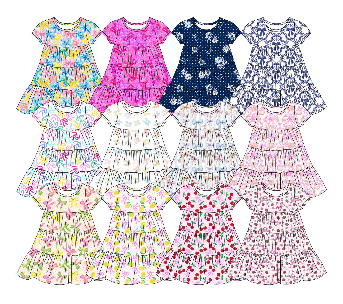 25.11.13 custom each style moq 5 eta 6-8week Sibling Sister baby girl short sleeves dress 12 match design